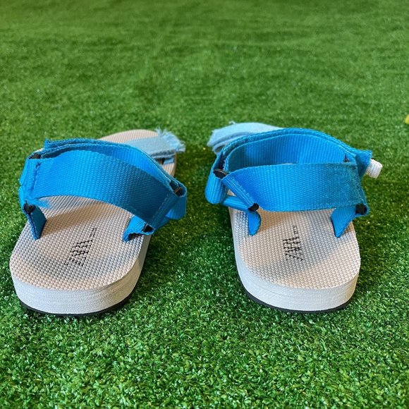 Zara Kids' Hook & Loop Straps Summer Comfort Blue Technical Sandals Shoes Size 6 - Picture 5 of 11